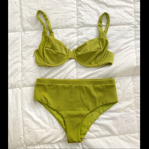 TJ SWIM Estelle pear bikini set top + bottoms XL - Picture 3 of 10